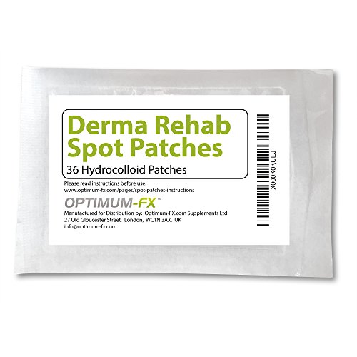 Hidrocoloide (Hydrocolloid) Parches Para Manchas Derma Rehab Defensa Dirigida Contra Granos Espinillas Manchas y Puntos Negros Paquete de 36 Parches de Gel
