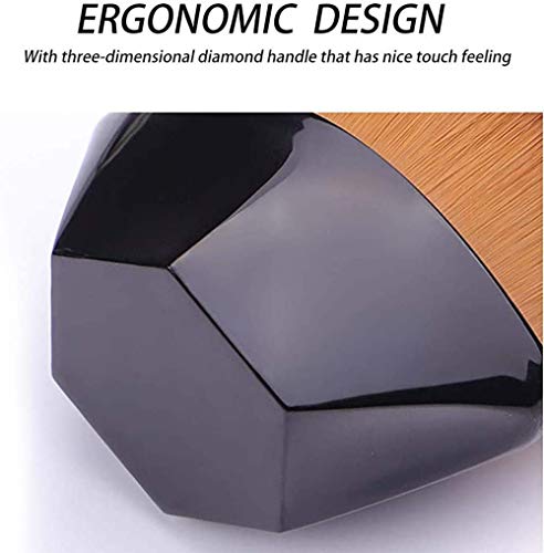 High-Density Seamless Foundation Brush,pinceles de maquillaje BB Cream polvo suelto (Negro & Rosado)