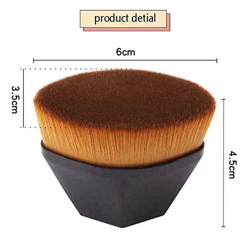 High-Density Seamless Foundation Brush,pinceles de maquillaje BB Cream polvo suelto (Negro & Rosado)