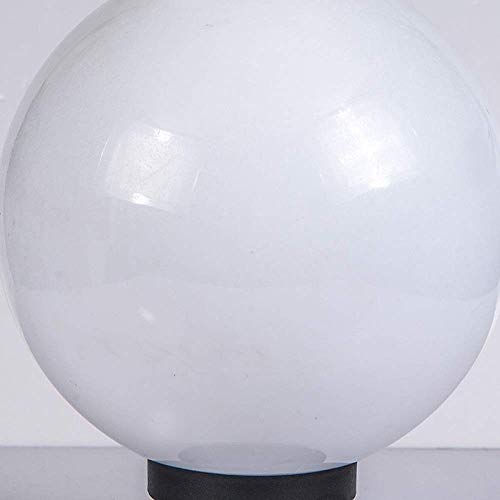 HIGHKAS Luces de Poste de Bola mediterránea Lámpara de Mesa de Pilar de acrílico de Aluminio Creativo IP55 Impermeable Globo Exterior Paisaje Columna Luz Linterna de césped Patio Patio Porche Puerta