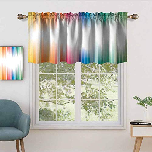 Hiiiman Premium - Juego de 1 cenefa opaca para barra, con líneas de color arco iris desconectadas con una viga blanca abstracta, 127 x 45,7 cm, paneles decorativos para el hogar para dormitorio