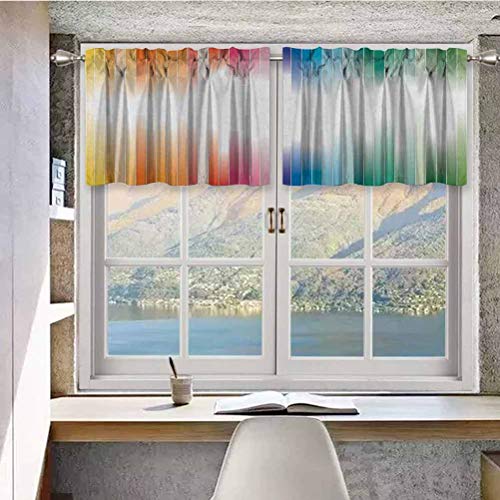 Hiiiman Premium - Juego de 1 cenefa opaca para barra, con líneas de color arco iris desconectadas con una viga blanca abstracta, 127 x 45,7 cm, paneles decorativos para el hogar para dormitorio