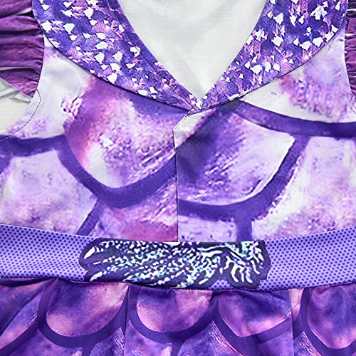 HJWL-Ropa De Vestir para Niños Grandes, Niñas, Disfraces, Descendientes 3 Dragones Fénix, Ropa para Niñas, Trajes De Maquillaje, Mono para Niños, Disfraces De Fiesta De Halloween (120cm,A)