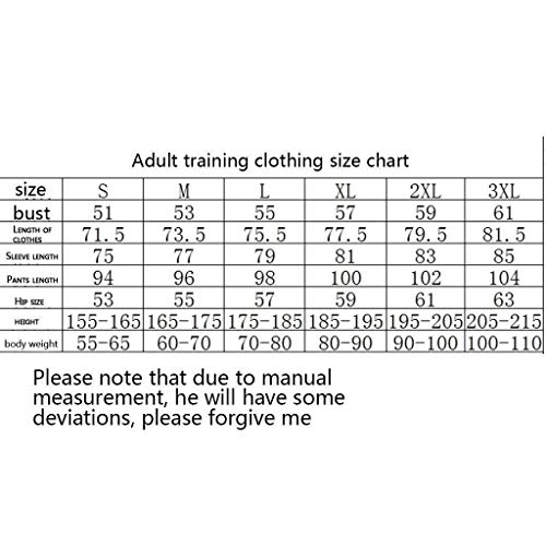 HL-TD Durable Ropa de Deporte de Manga Larga con Cremallera Completa con Capucha for niños Gimnasio al Aire Libre Tapa y los Pantalones de Hombres Rompevientos FY0042 Casual (Size : S)