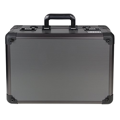 HMF 14402-02 Maletín de Aluminio con Espuma para Cámaras de Fotos y Armas | 46 x 33 x 15 cm