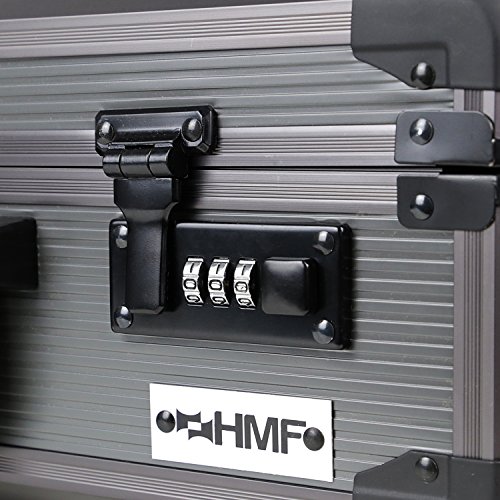 HMF 14402-02 Maletín de Aluminio con Espuma para Cámaras de Fotos y Armas | 46 x 33 x 15 cm