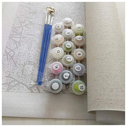 HNDEFZY LHTPLM ASD1618 Pintura Digital DIY por números Dependiente León Animalst Imagen de Arte de Pared Moderno para Arte de Pared del hogar Sin Marco 40cmx50cm