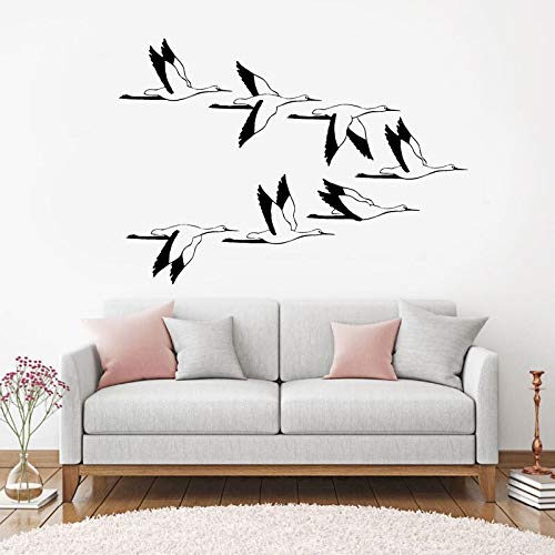 HNXDP bandada de pájaros ganso salvaje volando etiqueta de la pared vinilo decoración del hogar animales diseño interior calcomanías arte artículos para el hogar dormitorio murales 59x42 cm