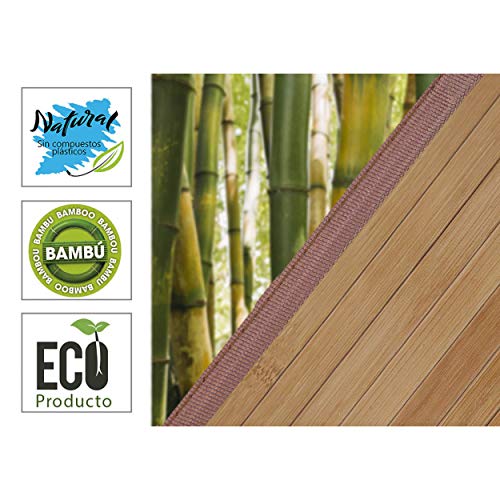 Hogar y Mas Alfombra Pasillera, Salón o Dormitorio, Madera de Bambú Natural para Interior (180x250)