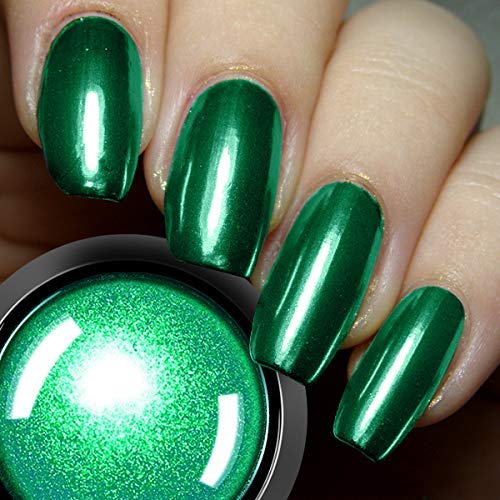 Holográfica Polvo de uñas de cromo - DRMODE 4 Colores 1g/Jar Best 2020 Nail Trends Metallic Chrome Powder &s Rainbow Unicorn Synthetic Resin Powder for Mirror Effect Nails Chrome Manicure Pigment