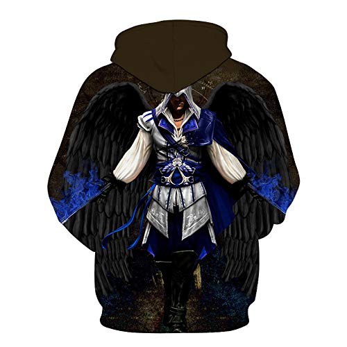 Hombre Mujer Hoodie 3D Impresión Anime HD Sweater Pullover Sudadera con Capucha Ocio Cálido Sweatshirt Manga Larga Suéter Unisex Abrigo Chaqueta Rompevientos Jacket Top Assassin'S Creedd M