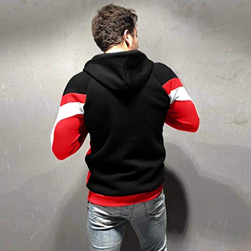 Hombres Sudadera con Capucha Casual Tops Deporte Blusa Manga Larga De Patchwork Blanca Beisbol Divertidas Camuflaje Calavera Camisas Otoño riou
