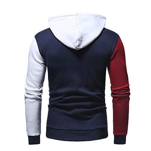 Hombres Sudadera con Capucha Casual Tops Deporte Blusa Manga Larga De Patchwork Blanca Beisbol Divertidas Camuflaje Calavera Camisas Otoño riou