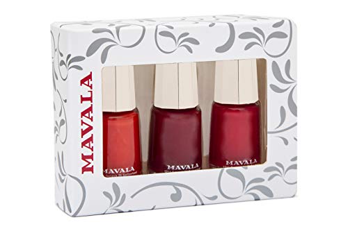 Home MAVALA - Juego de esmaltes de uñas, color naranja, rojo y rojo oscuro, 3 unidades