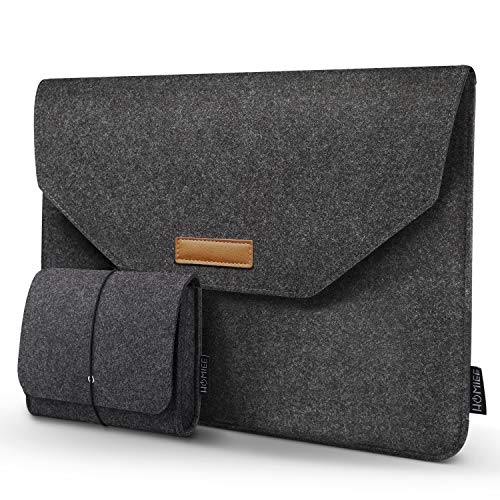 HOMIEE Funda para portátil de 15,4-15,6 Pulgadas con Estuche Adicional y Almohadilla para el ratón, maletín para Tableta de Fieltro Bolsa de Transporte con Bolsillos, para portátil de 15,6 Pulgadas