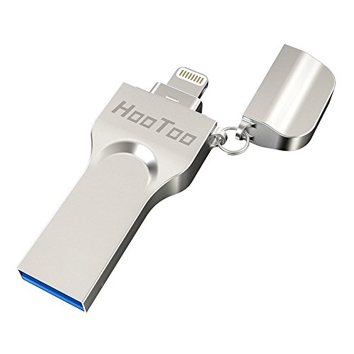 Hootoo Memoria Usb Para Iphone y Ipad 64Gb, [Certificado Mfi] Pendrive Otg Memoria Flash 2 en 1 Compatible con Iphone y Ipad, Iphone X/8/8Plus/7/7 Plus/6/6S/6S Plus/5S, Ipad, Mac, Portatiles Windows