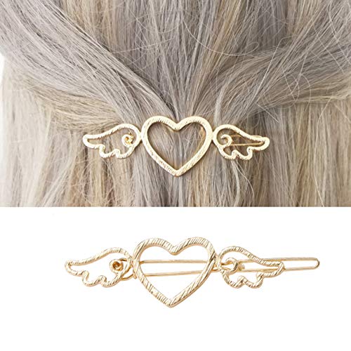 Horquilla para el pelo con forma de corazón y alas de ángel de Cuiyoush, accesorio para el pelo para mujeres