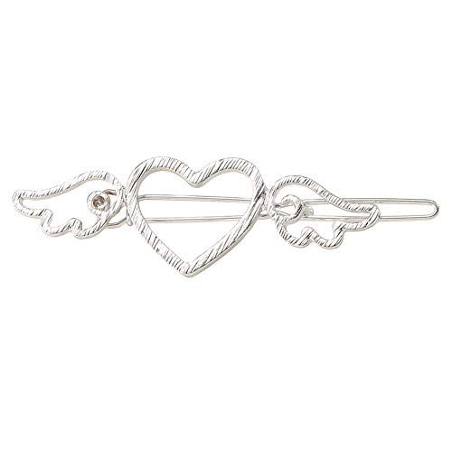 Horquilla para el pelo con forma de corazón y alas de ángel de Cuiyoush, accesorio para el pelo para mujeres