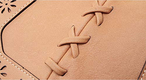 HR-International Bolso De Hombro PU Cuero, Mini Bolsa Bandolera De Mano Marrón Vintage Retro Bolsa de Mensajero