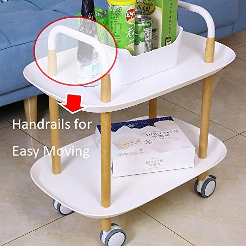 HUANXI 2 Nivel Ruedas para Carrito con Ruedas,Verde Plástico Muebles de Almacenamiento para Peinado, Muebles De Belleza con Cerradura, Gabinete De Peluquería, Almacenamiento