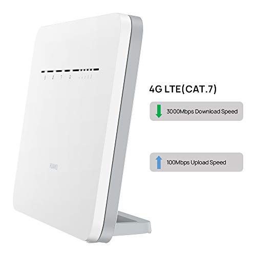 HUAWEI 4G Router 3 Pro B535 - Mobile WiFi 4G LTE (CAT.7) con punto de acceso WiFi, Soporte de selección automática WiFi de doble banda y beamforming, 4 puertos Gigabit, Instalación automática, Blanco