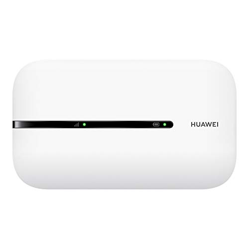 HUAWEI Mobile WiFi E5576 - Router WiFi móvil 4G LTE (CAT4) con punto de acceso, Velocidad de descarga de hasta 150Mbps, Batería recargable de 1500mAh, No requiere configuración, WiFi portátil Blanco