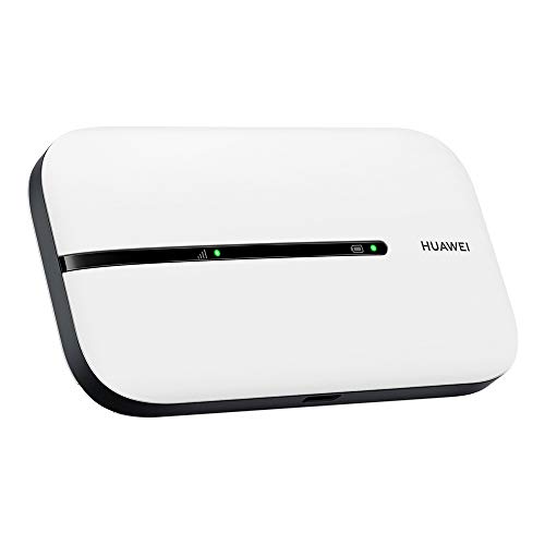 HUAWEI Mobile WiFi E5576 - Router WiFi móvil 4G LTE (CAT4) con punto de acceso, Velocidad de descarga de hasta 150Mbps, Batería recargable de 1500mAh, No requiere configuración, WiFi portátil Blanco