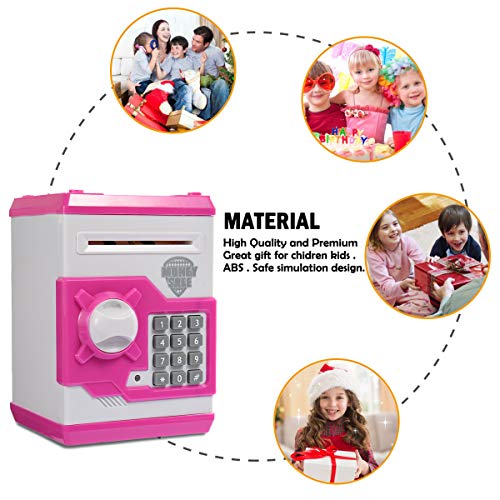 Hucha electrónica APUPPY con dibujos animados, contraseña, hucha para poner monedas, juguete, regalo de cumpleaños para niños
