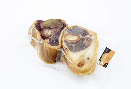 Hueso para Perros - Pack 12 Uds. - 6 Packs de Dos Rodajas de Codillo de cerdo para Perros - Sabor único - Mordedor para Perros - Mantiene las Encías Saludables - 100% Orgánico - Fabricado en España