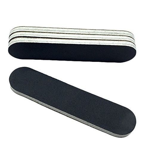 HugeDE 25 unidades pequeño profesional Doble Cara limas Lima de uñas para uñas Negro Manicura Pedicura