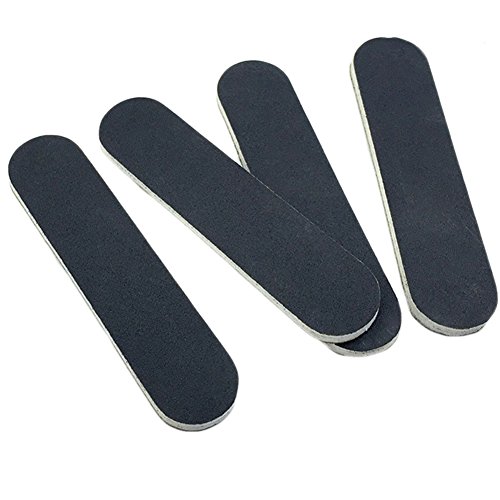 HugeDE 25 unidades pequeño profesional Doble Cara limas Lima de uñas para uñas Negro Manicura Pedicura