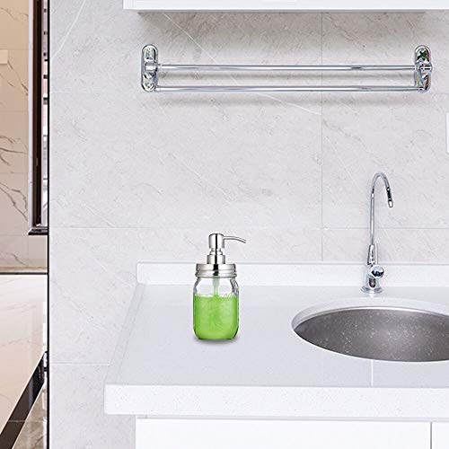 Huiteng Dispensador de jabón de cristal transparente es más fácil de ver para cocinas, oficinas, escuelas, hoteles y restaurantes