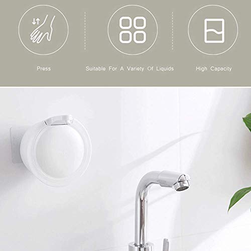 Huiteng Dispensador de jabón de pared, fácil de instalar y ahorrar espacio para inodoro, baño, hotel, cocina
