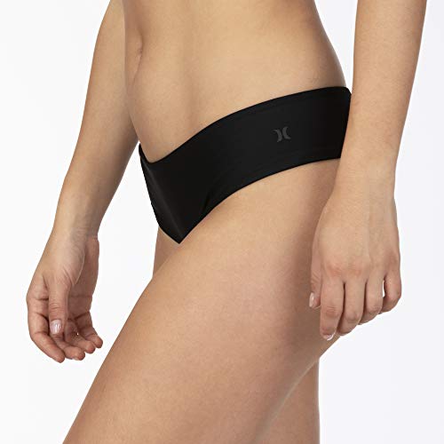 Hurley W Hipster Surf Bottom Parte De Abajo Bikini, Mujer, Black, XS