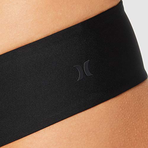 Hurley W Hipster Surf Bottom Parte De Abajo Bikini, Mujer, Black, XS