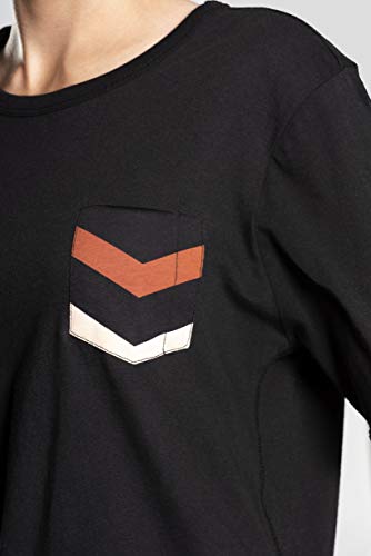 Hurley W Maritime Crop Pocket Crew Camisetas, Mujer, Black, S