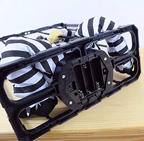 HXXXIN Fantasma Colgante De Halloween, Sensor De Movimiento Que Brilla Intensamente Hablando Esqueleto Prisionero Jaula Juguete De Decoración De Terror. Incrementa La Atmósfera De Terror.