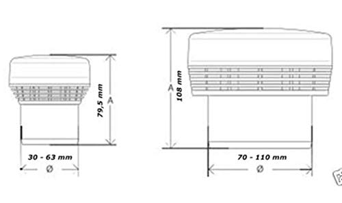 Hyp Air Balance Tube Aerator Ventilation Valve for Sanitary Facilities / Sewers 30-63 mm