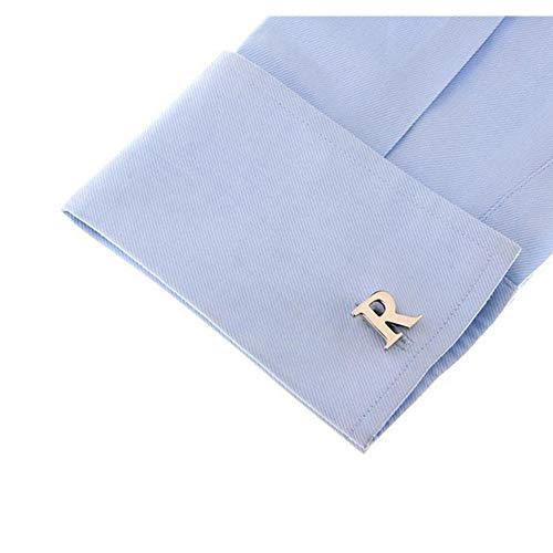 HYX 26 Series de la Letra Gemelos Manga de Plata Nails Camisa Francesa Hombres Gemelos de Negocios Accesorios de la Camisa Joyería de los Hombres (Color : S)