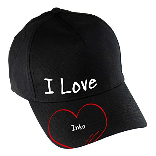 I Love Inca negro gorra modern