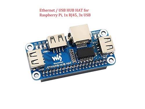 IBest waveshare Ethernet/USB HUB Hat for Raspberry Pi 3 B+/3 B/2 B/Zero/Zero W/Zero WH Expansion Board, 1x RJ45 Ethernet Port,3X USB Ports Compatible with USB2.0/1.1