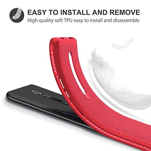 iBetter para Funda Xiaomi Mi 9T / Xiaomi Mi 9T Pro Funda, Fina de Silicona Funda,  para Xiaomi Mi 9T / Xiaomi Mi 9T Pro Smartphone.Rojo