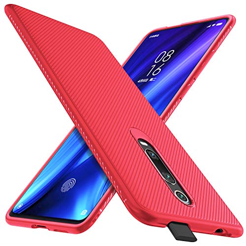 iBetter para Funda Xiaomi Mi 9T / Xiaomi Mi 9T Pro Funda, Fina de Silicona Funda,  para Xiaomi Mi 9T / Xiaomi Mi 9T Pro Smartphone.Rojo