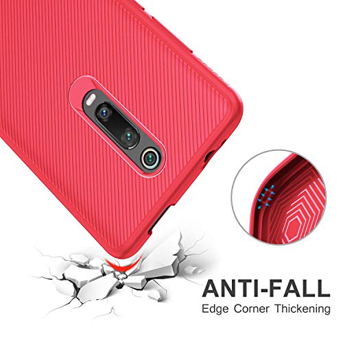 iBetter para Funda Xiaomi Mi 9T / Xiaomi Mi 9T Pro Funda, Fina de Silicona Funda,  para Xiaomi Mi 9T / Xiaomi Mi 9T Pro Smartphone.Rojo