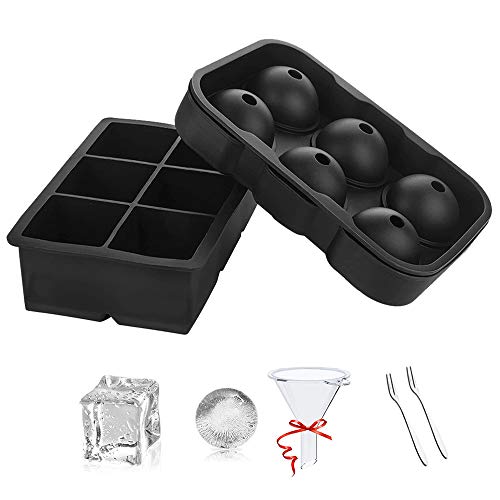 Ice Cube Trays, Bandeja de Cubitos de Hielo con Tapa, Bandeja del Cubo de Hielo, Bandejas para Hielo Silicona, Moldes de Silicona para Hielo, Bandeja de Hielo, Molde para Hielos