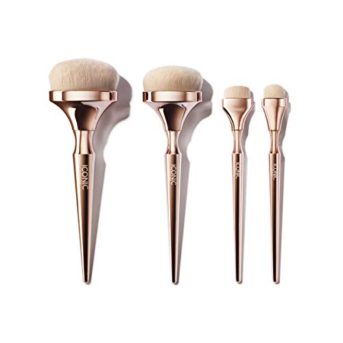 ICONIC London HD Blend Base Set - Set de 4 Brochas de Maquillaje para Difuminar