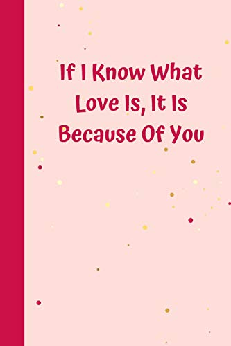 If I Know What Love Is, It Is Because Of You: 6'x9' notebook 120 ligned pages