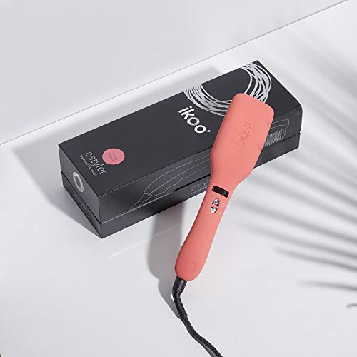 ikoo E-Styler - Cepillo eléctrico alisador de pelo, tecnología iónica y revestimiento cerámico. Cabello sedoso, brillante y con estilo.  Apagado automático, temperatura regulable (150-230°)