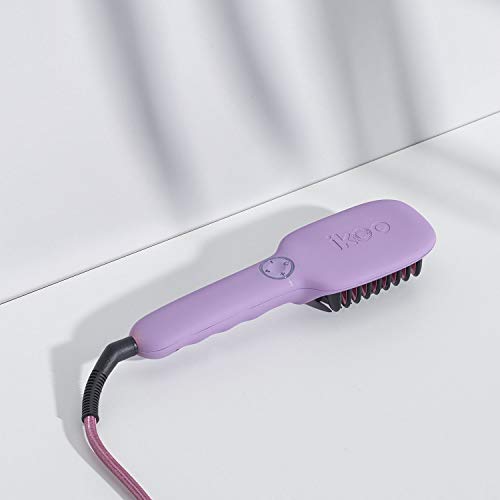 ikoo E-Styler Jet - Cepillo eléctrico de viaje alisador de pelo. Tecnología iónica y revestimiento cerámico. Compacto. Cabello sedoso y brillante. Bolsa termoresistente incluida.