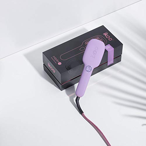 ikoo E-Styler Jet - Cepillo eléctrico de viaje alisador de pelo. Tecnología iónica y revestimiento cerámico. Compacto. Cabello sedoso y brillante. Bolsa termoresistente incluida.